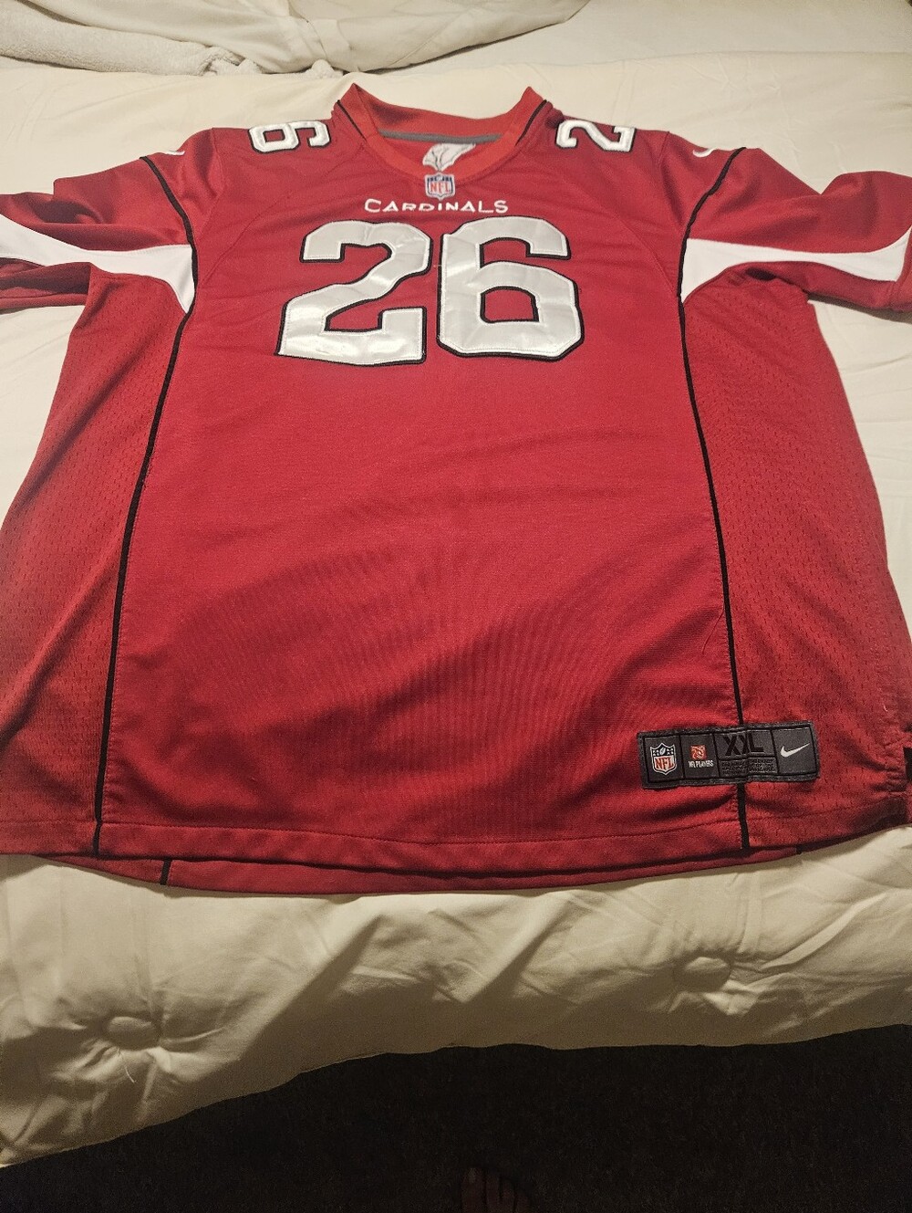 Arizona Cardinals NFL Red and Black Team Jersey #26 Chris Beanie Wells Size XXL